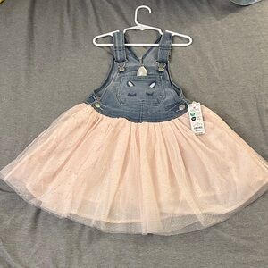 OshKosh B'gosh Denim Overall with Pink and Silver Accents